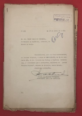 Procedimento Administrativo do MJNI de 1953