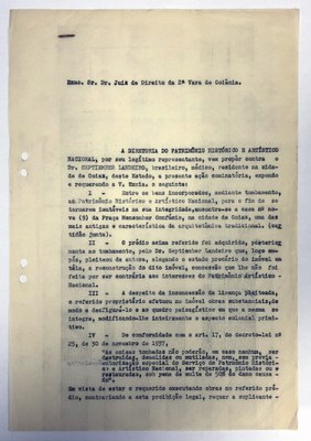 Ação em defesa do patrimônio histórico