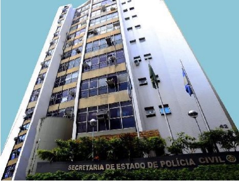 Sede da Polícia-Civil-RJ, cuja estrutura foi usada por organização denunciada pela PRR2. Fonte: http://www.policiacivilrj.net.br/#