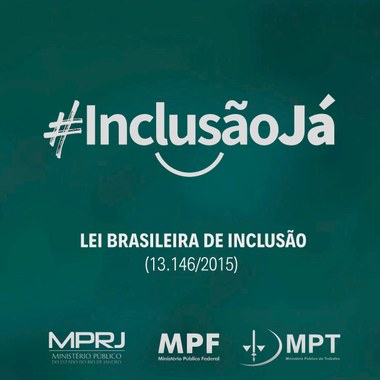 Arte do 1º vídeo exibido pela campanha #InclusãoJá (Janeiro, 2021)