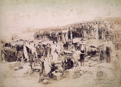 40º Batalhão de Infantaria (vindo da província do Pará) em Canudos, 1897.